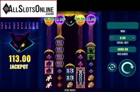 Reel Screen. HexBreaker 3 from IGT