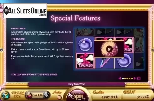 Features. Hey Sweetie from GAMING1