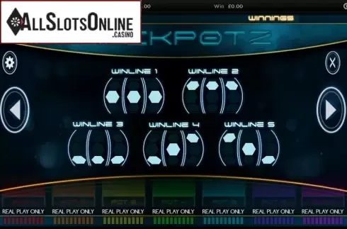 Paytable 4. Jackpotz from CORE Gaming