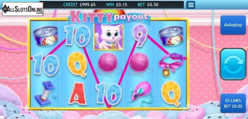 Win screen. Kitty Payout from Eyecon