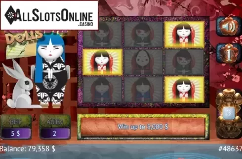 Win Screen. Kokeshi Dolls from Vermantia