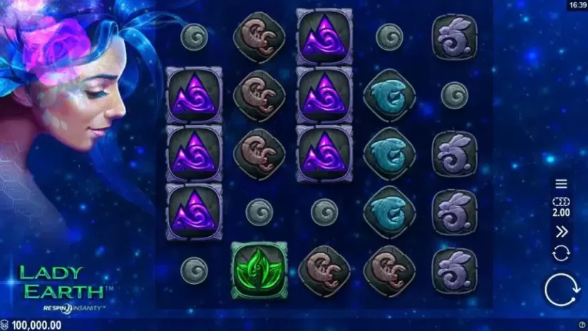 Lady Earth slot screenshot 1