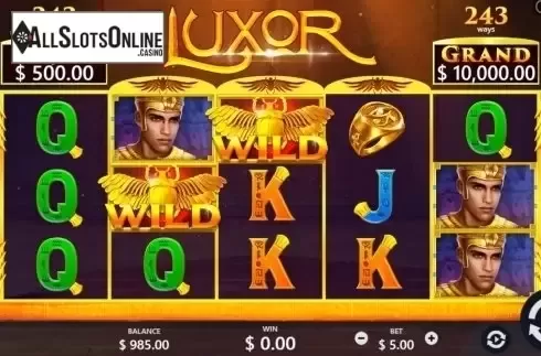 Reel Screen. Luxor from Pariplay