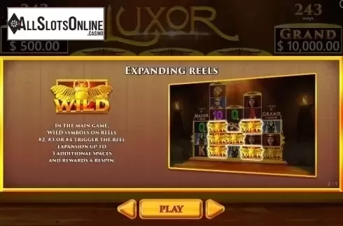 Expanding Reels. Luxor from Pariplay