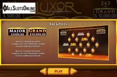 Jackpot. Luxor from Pariplay