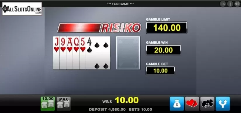 Gamble screen. Magic Mirror Deluxe 2 from Merkur