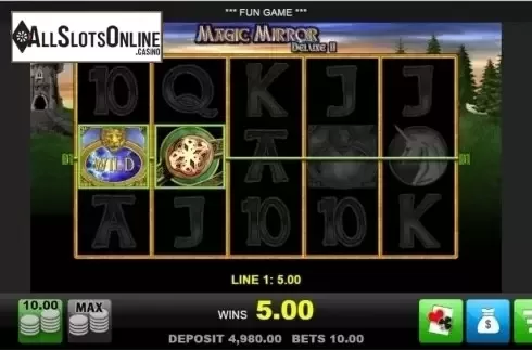 Wild Win screen. Magic Mirror Deluxe 2 from Merkur