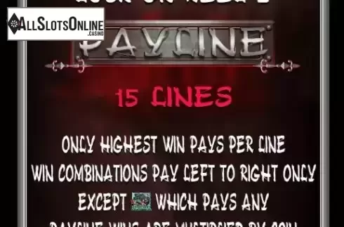 Paylines screen