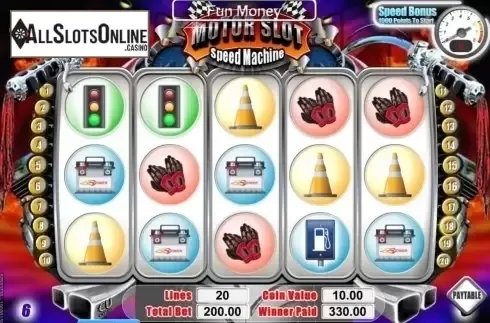 Screen7. Motor Slot Speed Machine from SkillOnNet