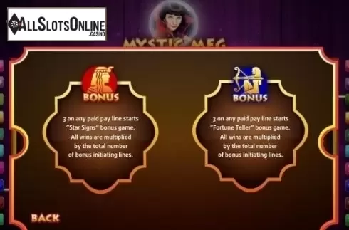 Paytable 4. Mystic Meg from Gamesys