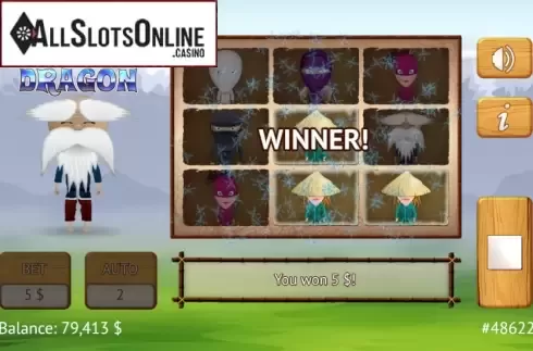 Win Screen. Ninja Dragon from Vermantia