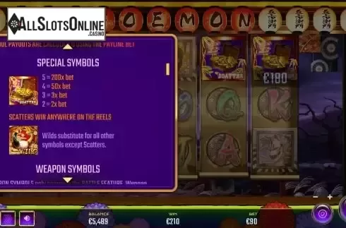 Special symbols screen