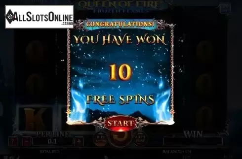 Free Spins screen