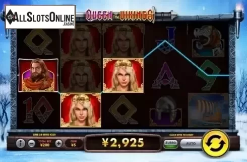 Win Screen . Queen of the Vikings from Skywind Group