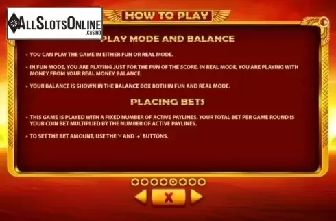 Paytable 5. Ramesses Fortune from Skywind Group