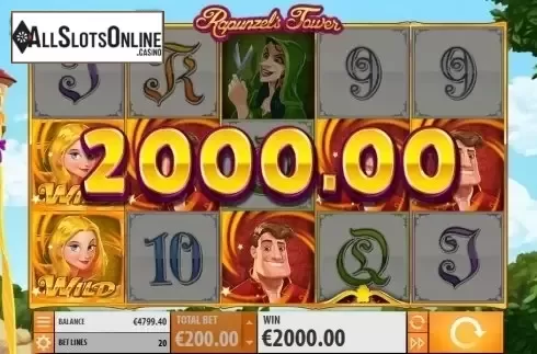 Wild Win screen 1. Rapunzel's Tower (New) from Quickspin