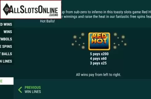 Features. Red Hot Ice from Slot Factory