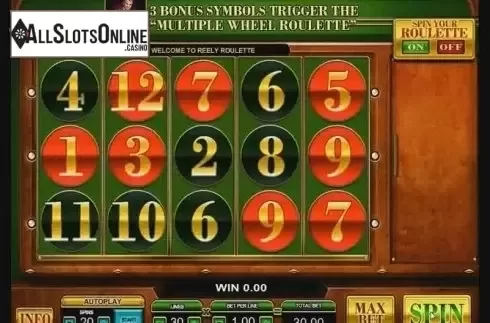 Reel Screen. Reely Roulette from Leander Games