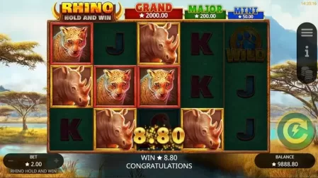 Rhino Hold and Win slot screenshot 3