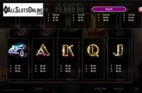 Paytable screen 2