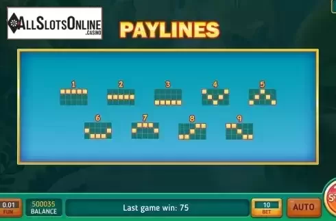 PayLines screen