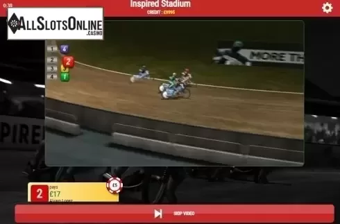 Reel screen. Rush Speedway Go! from Inspired Gaming
