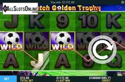 Win Screen . Scratch Golden Trophy from Slot Factory