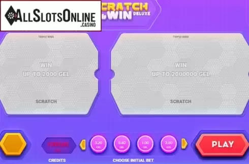 Start Screen. Scratch&Win Deluxe from Smartsoft Gaming