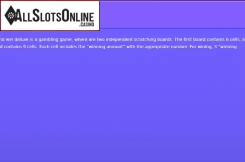 Rules. Scratch&Win Deluxe from Smartsoft Gaming