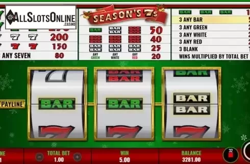 Win Screen 2. Season's 7s from IGT