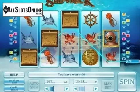 Win Screen . Shipwreck from Bwin.Party