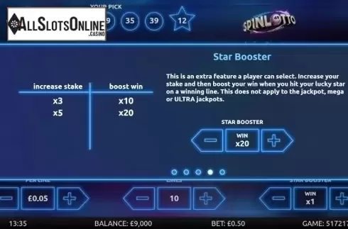 Multiplier. Spinlotto from gamevy