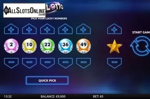 Choose Ball. Spinlotto from gamevy