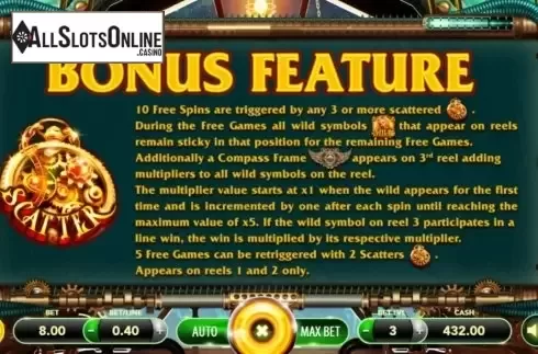 Features 2. Steampunk Queen from SlotVision