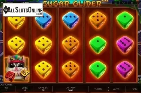 Reel Screen. Sugar Glider Dice from Endorphina