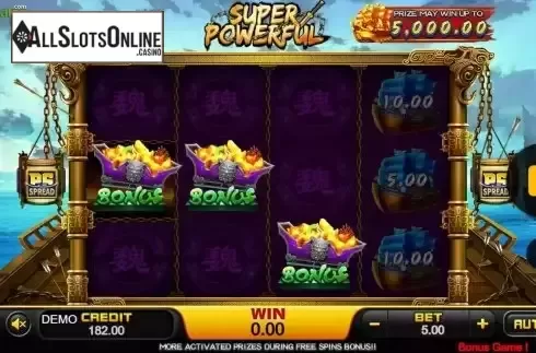 Bonus Game Screen