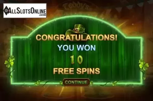 Free Spins screen