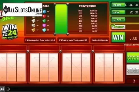 Reel Screen. Turbo Dice (Gaming1) from GAMING1