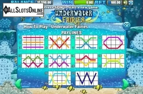 Lines. Underwater Fairies from Allbet Gaming
