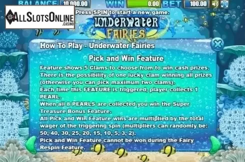 Feature 1. Underwater Fairies from Allbet Gaming