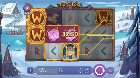 Viking Gods: Thor and Loki slot screenshot 2