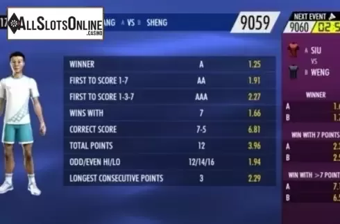 Game Screen. Virtual Tennis (Kiron Interactive) from Kiron Interactive