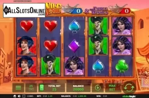 Reel Screen. Wild Genie from StakeLogic