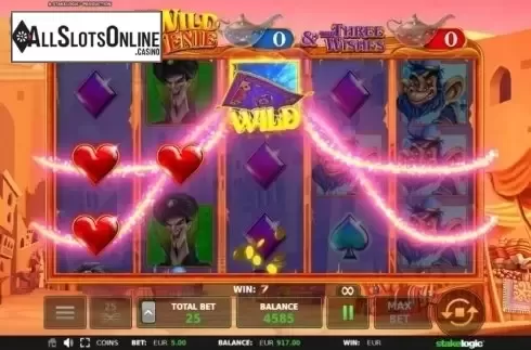 Wild Win Screen. Wild Genie from StakeLogic