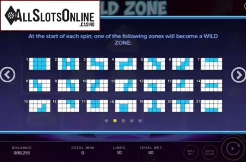 Paytable 2. Wild Zone from Bally