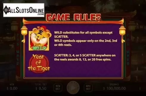 Wild and Scatter Symbols Screen