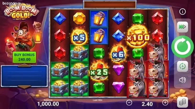 Boom! Boom! Gold! slot screenshot 1