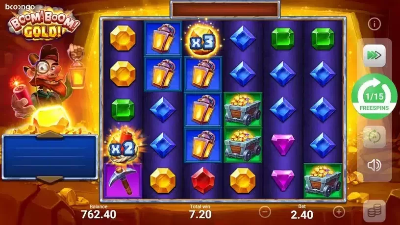 Boom! Boom! Gold! slot screenshot 4