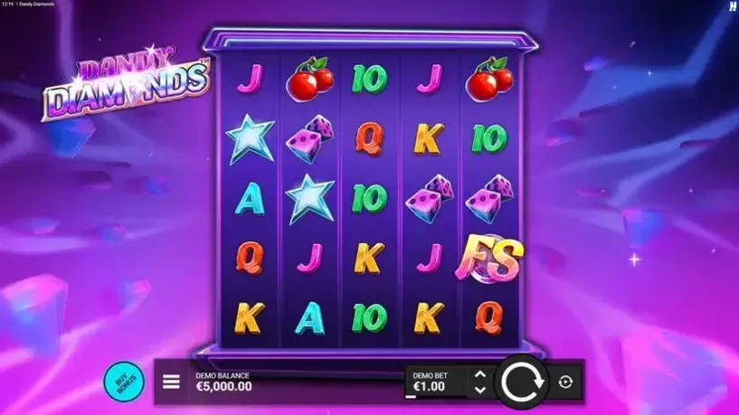Dandy Diamonds slot screenshot 