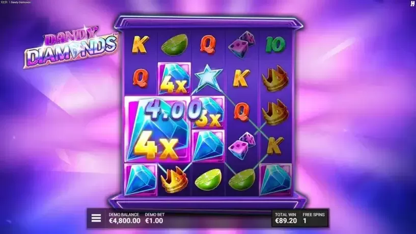 Dandy Diamonds slot screenshot 